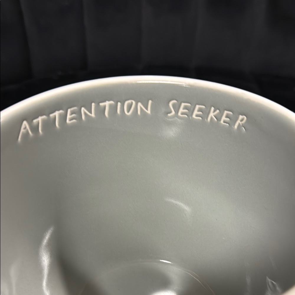 New Mud Pie Attention Seeker 17 oz Dog Mug and Tag set - Picture 3 of 8